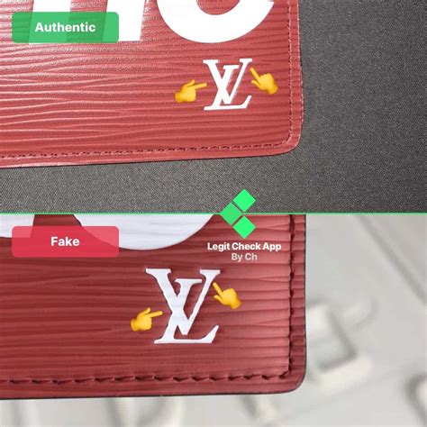 louis vuitton supreme wallet real or fake|louis vuitton wallet authenticity check.